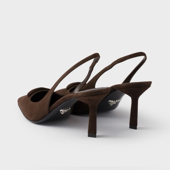 Prada Suede Slingback Heels - Picture 2 of 11
